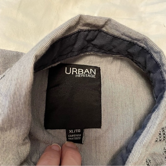 Urban Heritage Mens Long Sleeve Embroidered Shirt - Size XL - Picture 8 of 12
